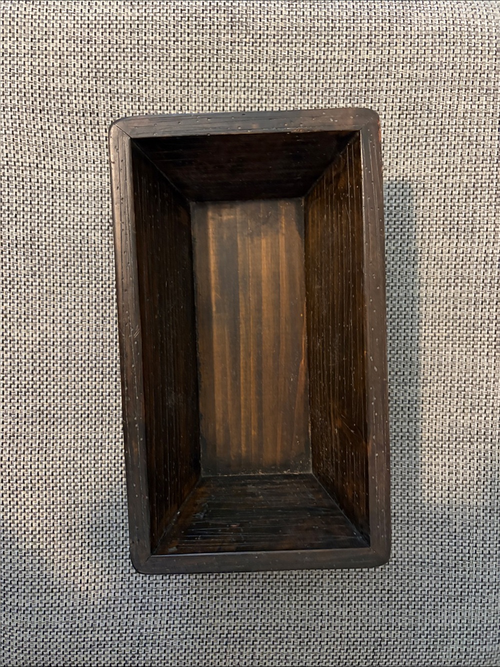 Wooden Rectangular Decorative Bowl - Dark Brown - Picture 3 of 4